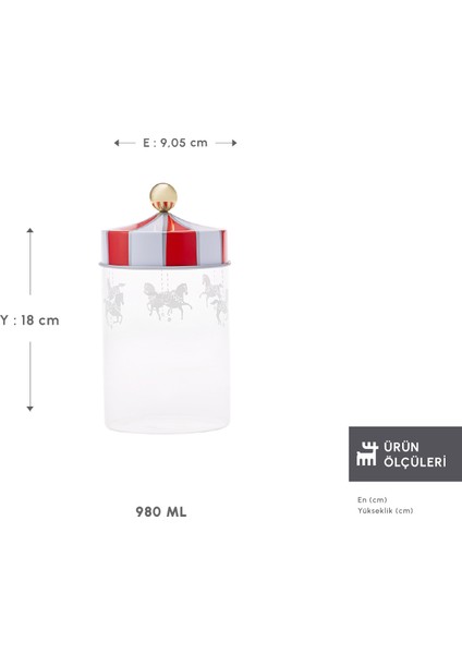 Karnaval Cam Kavanoz Saklama Kabı 980 ml fiyatları