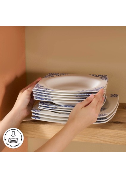 Fine Cream Miranda 24 Parça 6 Kişilik Yemek Takımı