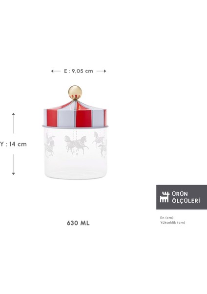 Karnaval Cam Kavanoz Saklama Kabı 630 ml fiyatları