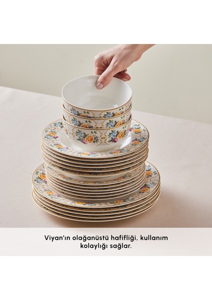 Viyan 24 Parça 6 Kişilik Yemek Takımı