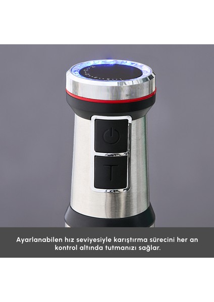 Inox Quick Mix Hız Ayarlı 1300W El Blender Set - 9637B