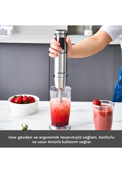 Inox Quick Mix Hız Ayarlı 1300W El Blender Set - 9637B