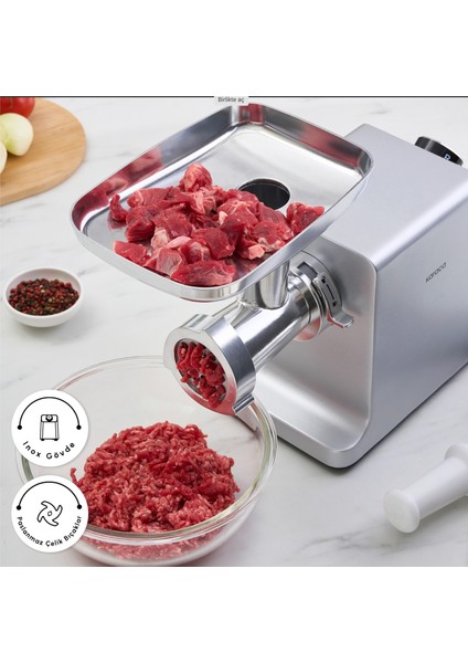 Salça ve Sucuk - Sosis Aparatlı Kıyma Makinesi Inox fırsatları
