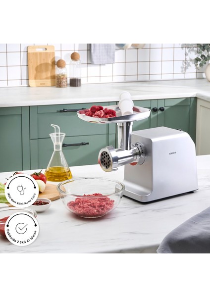 Salça ve Sucuk - Sosis Aparatlı Kıyma Makinesi Inox