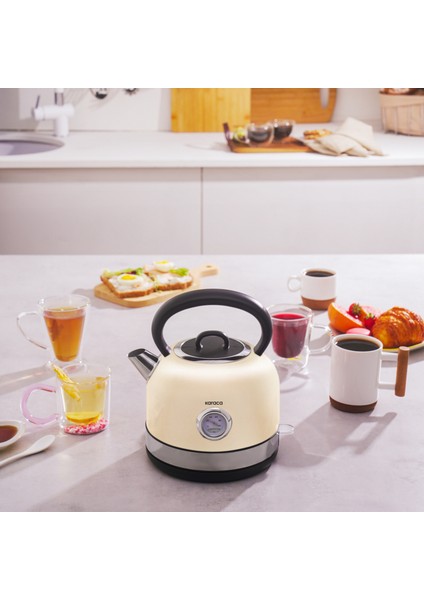 Retro 2202 Su Isıtıcısı Kettle Krem 2200W