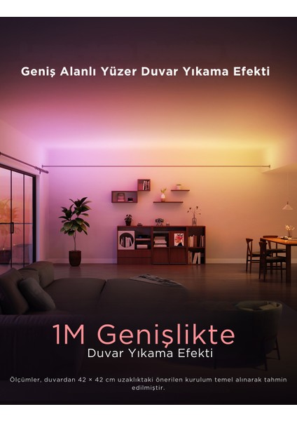 Rgbıcww Skyline Duvarlar Arası Kesilebilir LED Şerit - 4 Metre - H61B83H1 indirimleri
