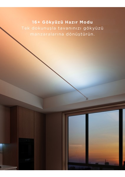 Rgbıcww Skyline Duvarlar Arası Kesilebilir LED Şerit - 4 Metre - H61B83H1