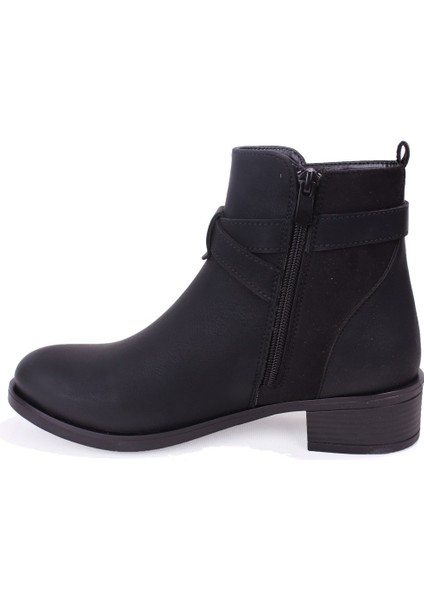 DZA07-6822163 Siyah Günlük Düz Topuk Kadın Bot modelleri