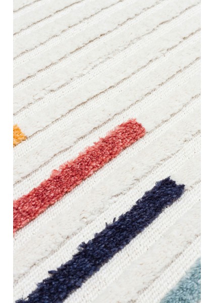 Terazzo TRZ 03 Çok Renkli - Hav Toz Vermez Etnik Desenli İskandinav Salon Halısı modelleri