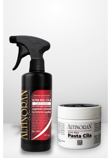Kusursuz Yüzey Seti - Çizik Giderici Pasta Cila (150GR) + Ultra Hızlı Cila (500ML)