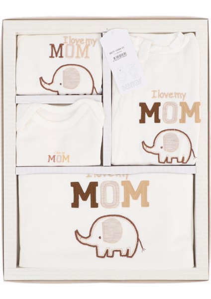 My Baby Kumsal % 100 Coton 10 Lu Hastane Çıkışı Filli Desen 10066 Ekru