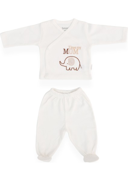 My Baby Kumsal % 100 Coton 10 Lu Hastane Çıkışı Filli Desen 10066 Ekru