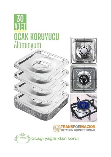 Modacar Ocak Koruyucu Folyo - Kızartma Yemek Yağ Koruyucu Folyo 30 Adet