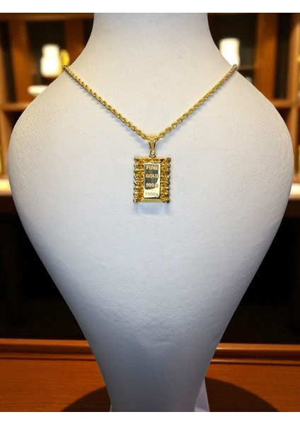 22 Ayar Külçe Model Işıltılı Kolye Ucu fiyatları