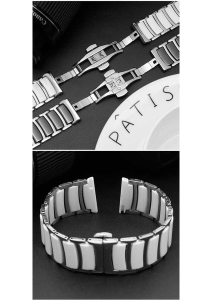 Huawei Watch Gt 3 46MM Seramik Metal Kordon Ata - Beyaz-Gold modelleri