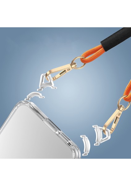 Galaxy A35 Kılıf Airbagli Takılabilir Askı Aparatlı Ata Snap Silikon Kapak-Şeffaf modelleri