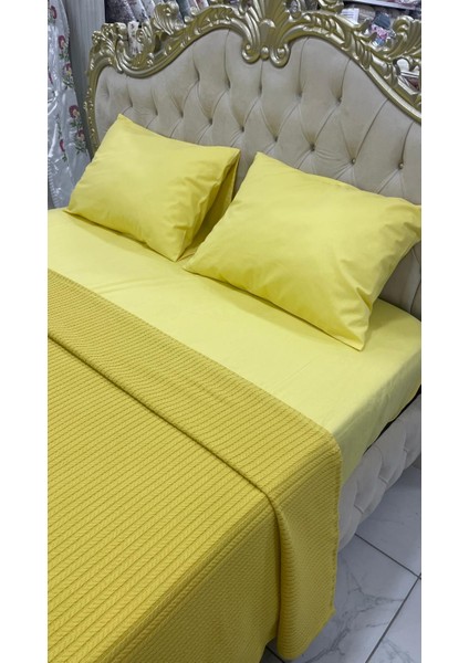 Çift Kişilik 160X200 cm Lastikli Çarşaf, 2 Adet Düz Yastık Kılıfı ve 220X240 cm Pike modelleri