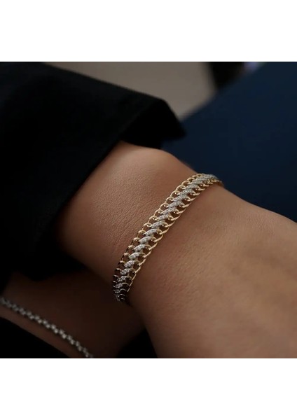 Taşlı Bismark Altın Bileklik fiyatları