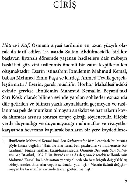 Hâtıra-i Âtıf - İbnülemin Mahmud Kemal İnal fırsatları