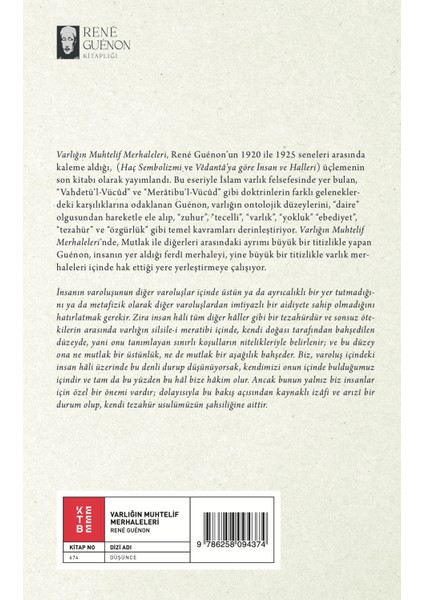 Varlığın Muhtelif Merhaleleri - Rene Guenon fiyatları