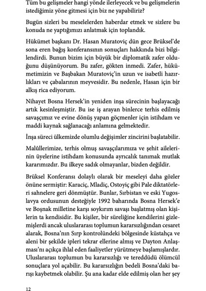 Soğuk ve Acı Barış Günleri - Aliya İzetbegoviç