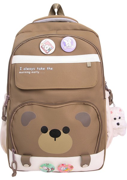 Yeni Japon Ins Rüzgar Taze Okul Çantası Tatlı Şeker Rengi Yay Sırt Çantası Genç Lise Öğrencileri Hafif Omuz Çantası (Yurt Dışından)