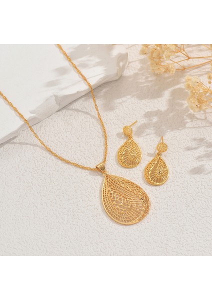 Altın Damla Kolye ve Küpe Seti (Yurt Dışından) modelleri