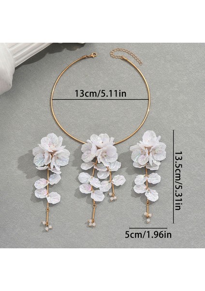 Altın Çiçek Kolye ve Küpe Seti (Yurt Dışından) modelleri