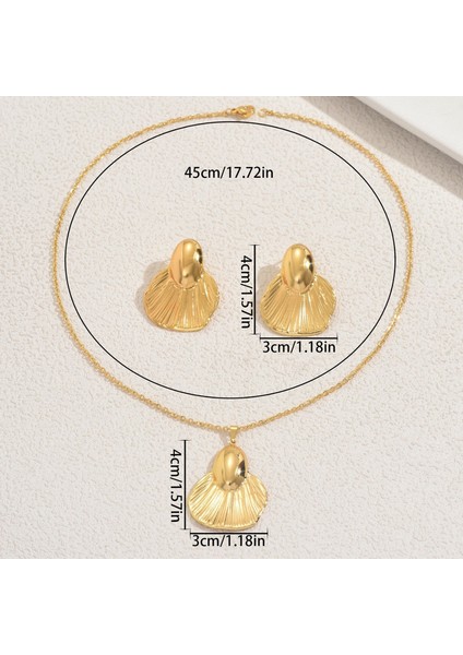 Altın Yaprak Dokulu Kolye ve Küpe Seti (Yurt Dışından) fiyatları