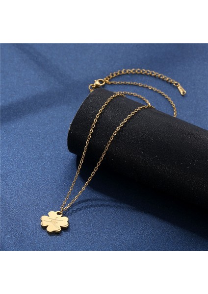 Kadınlar Için Minimalist Spor Serisi Paslanmaz Çelik Dört Yapraklı Çiçek Kolye (Yurt Dışından) fiyatları