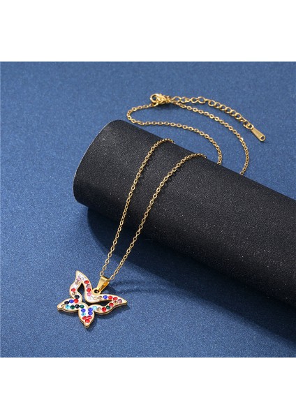 Kadınlar Için Zarif, Işıltılı Kelebek Şekilli Zirkon Taşlı Kolye (Yurt Dışından) fiyatları