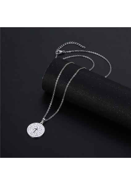 Zirkon Taşlı, Sade ve Klasik Paslanmaz Çelik Disk Kolye Ucu Kadın Kolyesi (Yurt Dışından) fiyatları