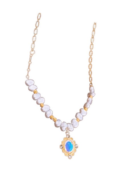 Sade ve Çok Yönlü Yapay Inci Zirkon Kolye Ucu Kadın Kolyesi (Yurt Dışından)