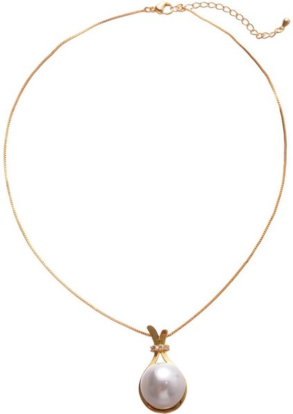 Mizaç Basit Yapay Inci Zirkon Kolye Kadın Kolyesi (Yurt Dışından)