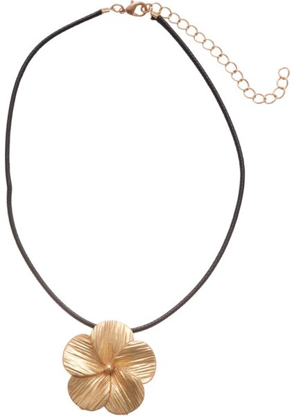 Kadınlar Için Sade Mumlu Halat Desenli Çiçek Kolye (Yurt Dışından)