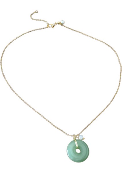 Kadınlar Için Sade Retro Çin Tarzı Yapay Yeşim Kolye (Yurt Dışından)