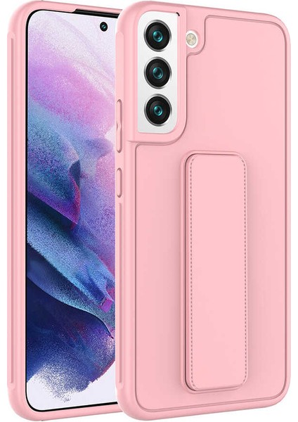 Galaxy S22 Plus Kılıf Ata Qstand Kapak-Pembe