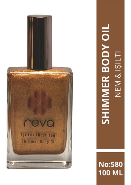 Işıltılı Vücut Yağı Bronz - Shimmer Body Oil 100 ml - No: 580 - Vegan & Temiz Içerik