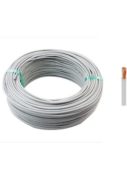 H50V-K 0.50-By ,beyaz 0.50MM² 1-Damar/çok Telli 1mt Nyaf Kablo