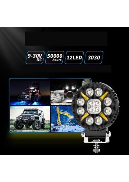 Arazi Aracı Tepe ve Tampon Çalışma Lambası ve Sis Farı 4 Inç 12-24V Gündüz LED Drl Sarı fırsatları