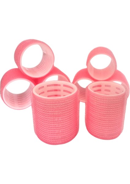 1228 Pembe Bigudi Seti 8 Adet Cırtlı Saç Bigudisi