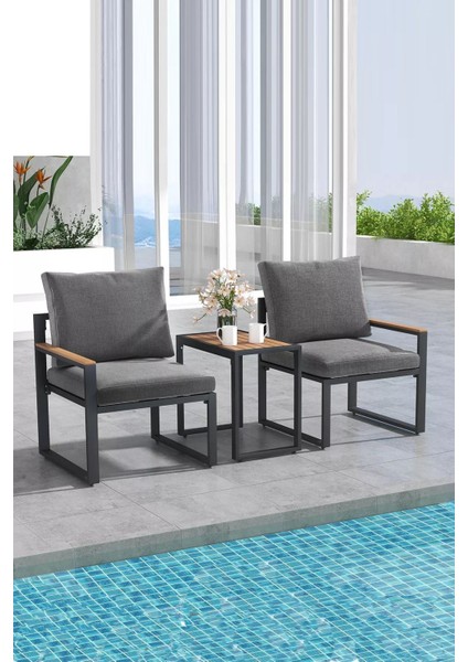 5 Parça Metal Çerçeve Outdoor Multilounge Bahçe Balkon Mobilya,uzanma modelleri