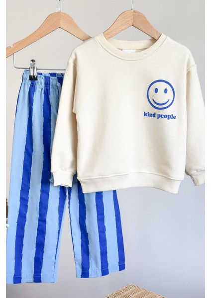 Erkek Çocuk Baskılı 3 Iplik Kumaş Kanvas Pantolonlu Pamuklu Alt Üst Takım modelleri