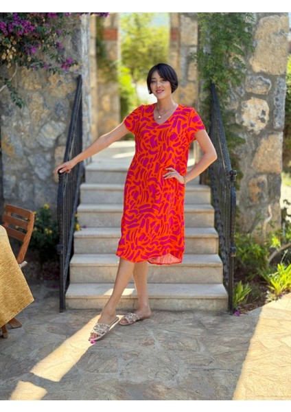 FT179090 Viskon Fethiye Elbise modelleri