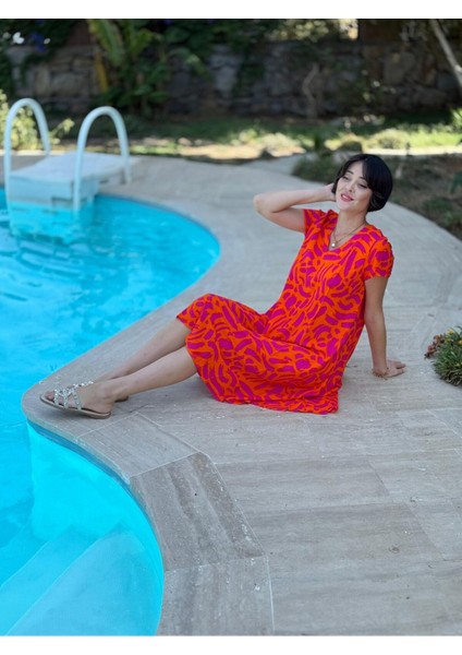 FT179090 Viskon Fethiye Elbise