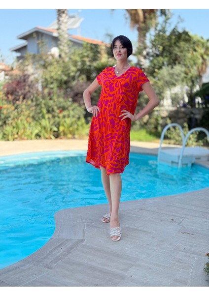 FT179090 Viskon Fethiye Elbise