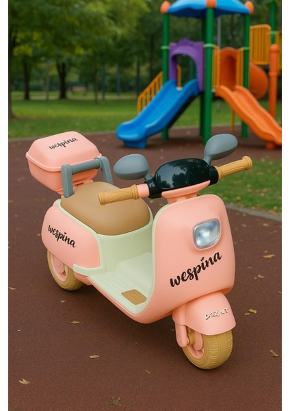 Wespina 3tekerli Akülü Motor Müzik Çalarlı Uzaktan KUMANDALI50KILO Kapasiteli