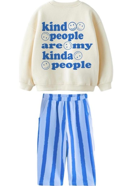 Erkek Çocuk Baskılı 3 Iplik Kumaş Kanvas Pantolonlu Pamuklu Alt Üst Takım fiyatları