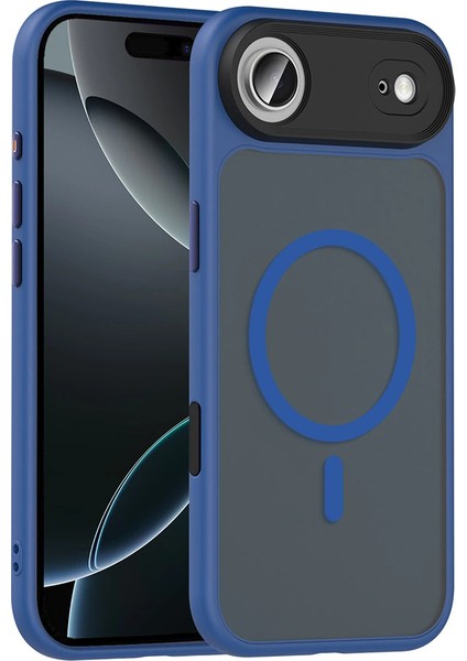 iPhone 17 Air Uyumlu Kılıf Mat Arka Yüzey Wireless Şarj Özellikli Flet M-Safe Kapak