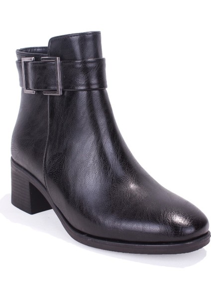 DZA07-1143604 Siyah Klasik Topuklu Kadın Bot